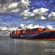 Port Of Savannah Shipping Lanes Art Print