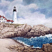 Portland Head Light Art Print