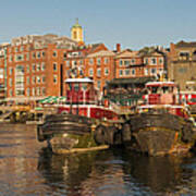 Portsmouth Harbor With Tugboats Art Print