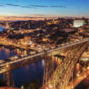 Portugal - Porto Blue Hour Art Print
