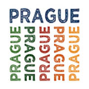 Prague Cute Colorful Art Print