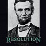President Abraham Lincoln Resolution Art Print