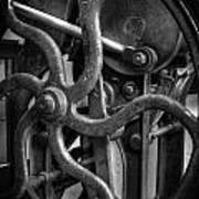 Printing Press Flywheel Art Print