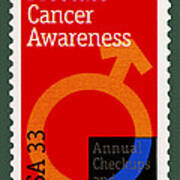Prostate Cancer Awareness Stamp Art Print