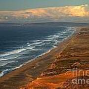 Pt Reyes Golden Cliffs Art Print