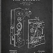 Public Telephone Patent Drawing From 1907 - Dark Art Print