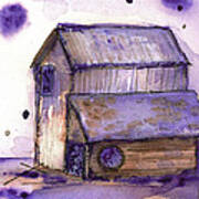 Purple Barn Art Art Print