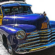 Purple Chevrolet Woody Art Print