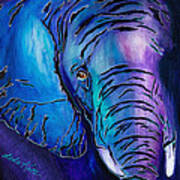 Purple Elephant Art Print