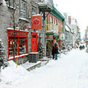 Quebec City In Winter Art Print