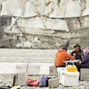 Rafters Playing Cards While Waiting Art Print