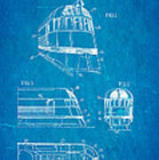 Ragsdale Pioneer Zephyr Train  3 Patent Art 1941 Blueprint Art Print