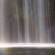 Rainbow Formed In Front Of Waterfall Art Print