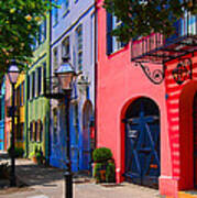 Rainbow Row Charleston Art Print