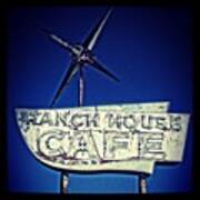 Ranch House Cafe #sign #vintage Sign Art Print