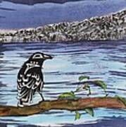 Raven And Ice Art Print