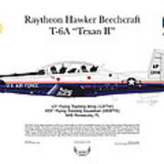 Raytheon Hawker Beechcraft T-6a Texan Ii Art Print