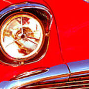 Red 57 Chevy Close Up Art Print