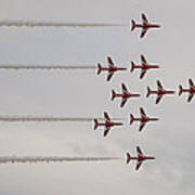 Red Arrows - Flanker Formation Art Print