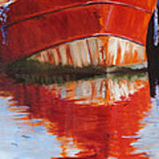 Red Boat Art Print