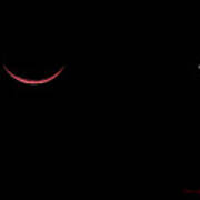 Red Crescent Moon And Venus Art Print