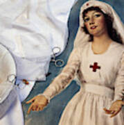 Red Cross Nurse, Historical Medicine Art Print