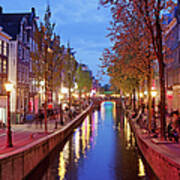 Red Light District In Amsterdam Art Print