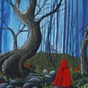 Red Riding Hood In The Forest Art Print