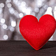 Red Valentines Heart Art Print