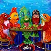 Redfish Poker Ii Art Print