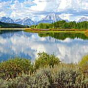 Reflections At Oxbow Bend Art Print