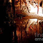 Reflections In A Limestone Cave Art Print