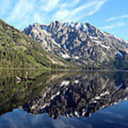 Reflections In The South End Of Jenny Lake Art Print