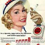 Retro Cigarettes Marketing Ads Lucky Strike Art Print