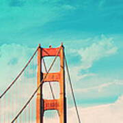 Retro Golden Gate - San Francisco Art Print