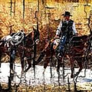 Rio Cowboy With Horses Art Print