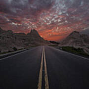 Road To Nowhere Badlands Art Print