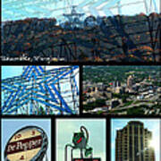 Roanoke Valley Collage Art Print