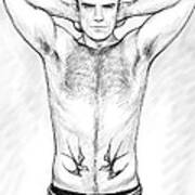 Robbie Williams Art Drawing Sketch Portrait Art Print
