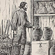 Robinson Crusoe In His Storeroom Art Print