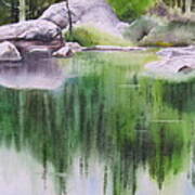 Rock Pond Triptych 1 Art Print