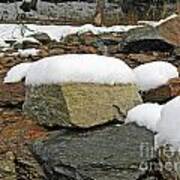 Rocks With Frosting Art Print