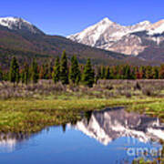 Snowy Mountain Reflections Art Print
