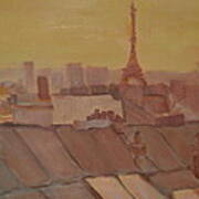 Roofs Of Paris Art Print