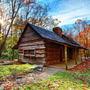 Rustic Cabin In The Great Smoky Art Print