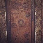 Rusty Circles #nyc #subway #rust Art Print