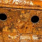 Rusty Wall Of An Abandoned Ship Art Print