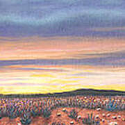 Sagebrush Sunset Triptych Art Print