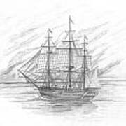 Sailing Ship Enterprise Art Print