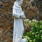Saint Francis Of Assisi Statue At Mission San Jose In San Antonio Missions National Historical Park Art Print
